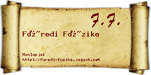 Füredi Füzike névjegykártya